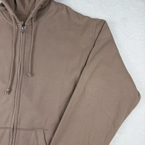 Hollister Full Zip Hoodie Sweatshirt Jacket Womens Size XS Brown Oversized - Picture 5 of 15